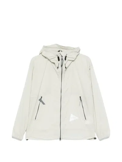 And Wander Pertex Hooded Jacket In White