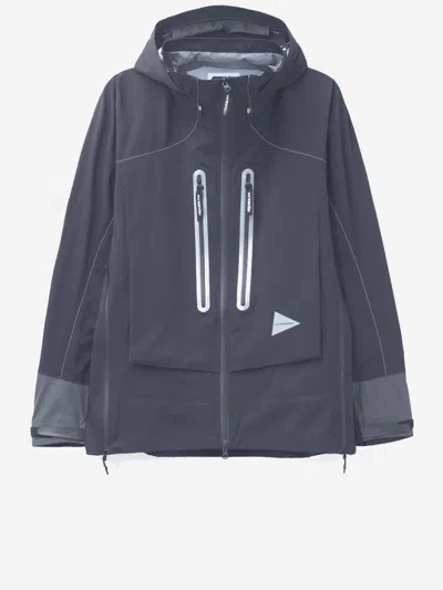 And Wander Pertex Shield Nylon Jacket In Blue