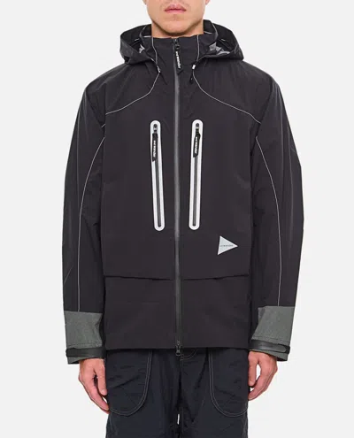 And Wander Pertex Shield Rain Jacket In Black