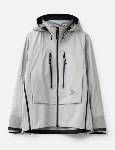 And Wander Pertex Shield Rain Jacket In Grey
