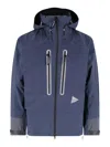And Wander Pertex Shield Waterproof Jacket In Blue