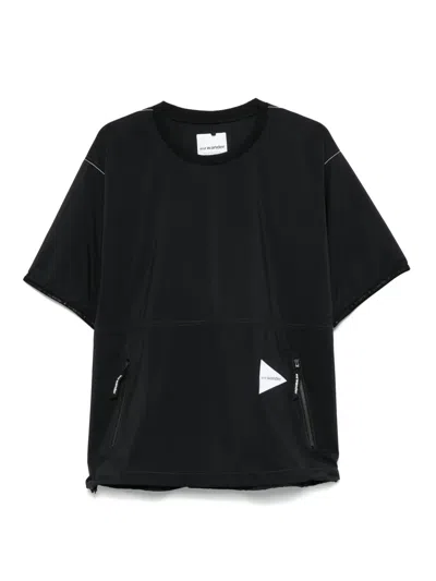 And Wander Pertex Wind T-shirt In 010 Black