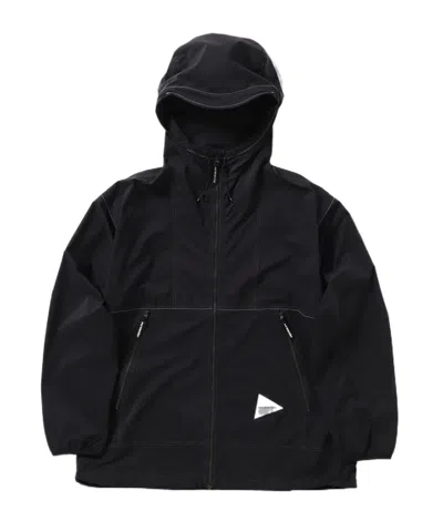 And Wander Pertex Windproof Casual Jacket In Black