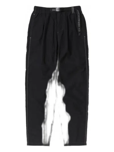 And Wander Pleated Belted Trousers In Black