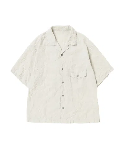 And Wander Pleated Short-sleeved Shirt In White