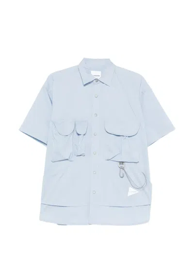 And Wander Pocket Shirt In Blue