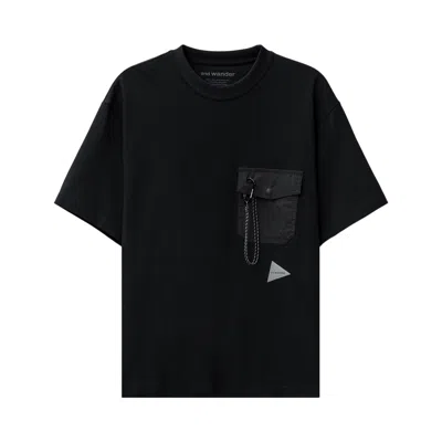 Pre-owned And Wander Pocket Tee 'black' | Men's Size L