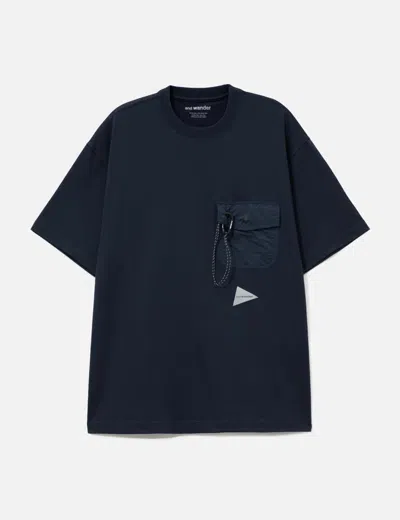 And Wander Pertex Quantum Air Logo-print Zip-pocket T-shirt In Black