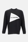 And Wander Logo-print Long-sleeve T-shirt In Black