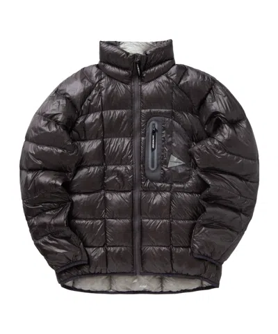And Wander Gray Diamond Stitch Down Jacket In Gray020