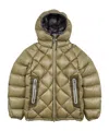 And Wander Quilted Down Jacket In Green