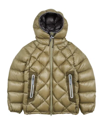 And Wander Quilted Down Jacket In Green