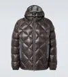 And Wander Gray Diamond Stitch Down Jacket In Grey