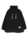 And Wander Reflective-stitching Coat In Black