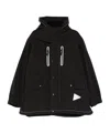 And Wander Reflective Stitching Hooded Casual Jacket In Black