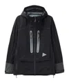 And Wander Black Pertex Shield Waterproof Technical Jacket In Black