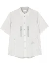 And Wander Ripstop-detail Short-sleeve Shirt In White
