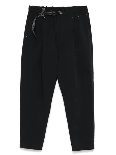 And Wander Seersucker Tapered-leg Trousers In Blue