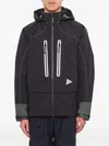 And Wander Shield-effect Hooded Jacket In Black