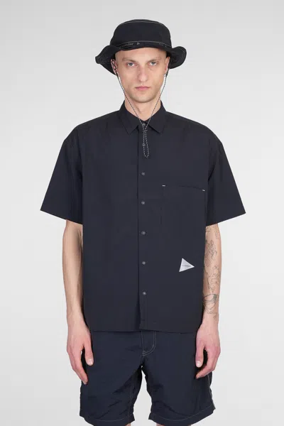 And Wander Shirt In Black Polyester