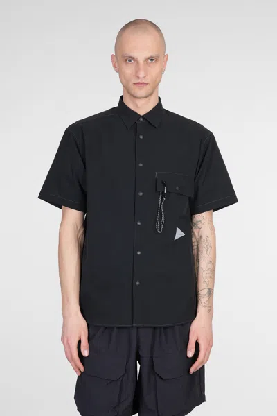 And Wander Shirt In Black Polyester