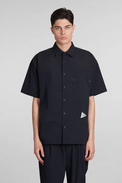 And Wander Shirt In Black Polyester