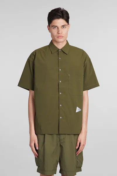 And Wander Short-sleeve Uv Protection Shirt In Green