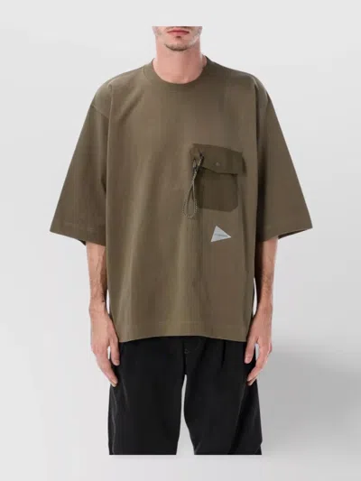 AND WANDER SHORT SLEEVE POCKET T-SHIRT WITH CHAIN DETAIL