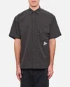 And Wander Short Sleeve Button-down Shirt With Welt Pocket In Black