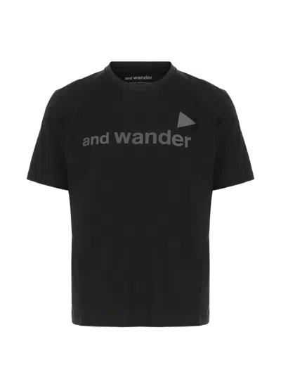 And Wander Short-sleeve T-shirt In Burgundy