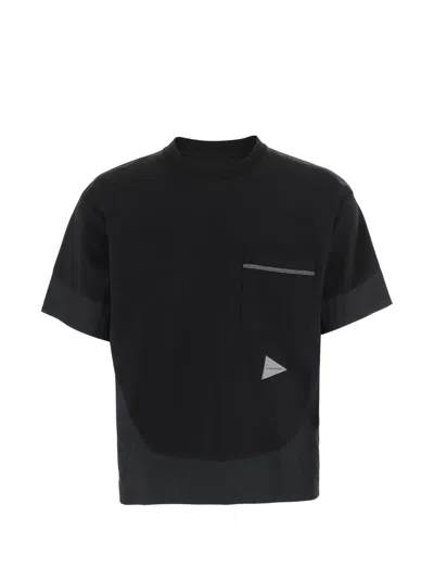 And Wander Short-sleeved Pocket T-shirt In Burgundy