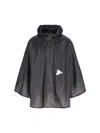 And Wander Sil Poncho In Black