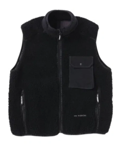 And Wander Sleeveless Vest In Black