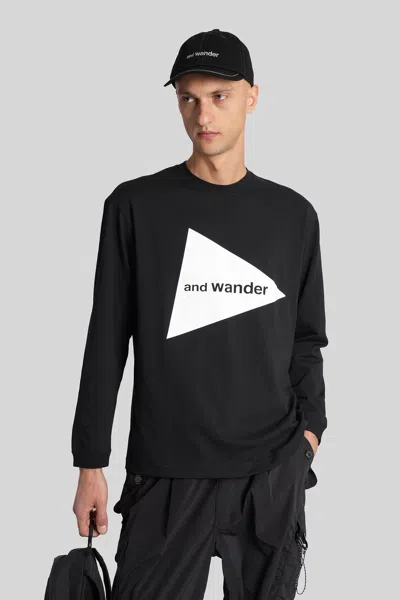 And Wander T-shirt In Black Cotton
