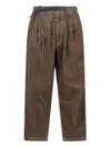 And Wander Tailored Green Trousers With Straight Leg Cut In Brown