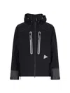 And Wander Black Pertex Shield Waterproof Technical Jacket In Black  