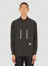 And Wander Zip-pocket Shirt In Black