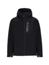And Wander Technical Hooded Jacket In Black Water-repellent Nylon