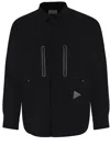 And Wander Technical Nylon Shirt With Distinct Back Panel In Black