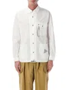 And Wander Technical Shirt Jacket In White
