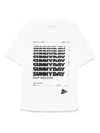 And Wander Text-print T-shirt In White