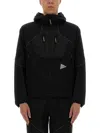 And Wander Logo Printed Hooded Jacket In Multi