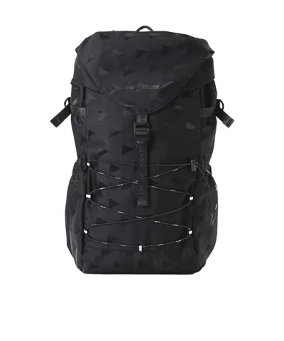 And Wander Triangle Jacquard Backpack In Black