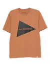 And Wander Triangle-print T-shirt In Brown