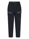 And Wander Streamlined Black Trousers With Zippered Pockets In Black