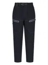 And Wander Streamlined Black Trousers With Zippered Pockets In Black