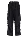 And Wander 95 High Count Cloth Side Zip Hemm Pants In Black