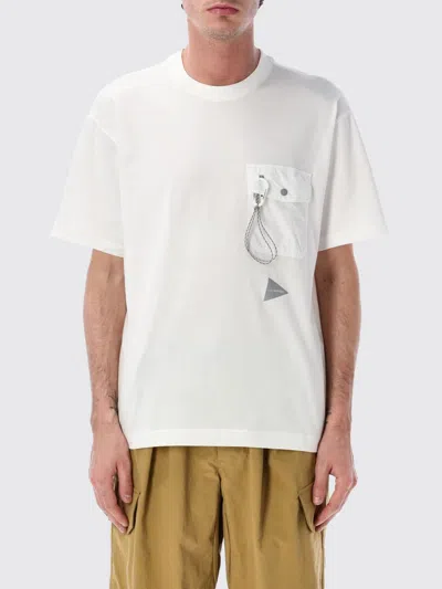 And Wander Pocket T-shirt In White