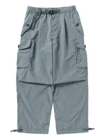 And Wander Utility Cargo Trousers In Blue