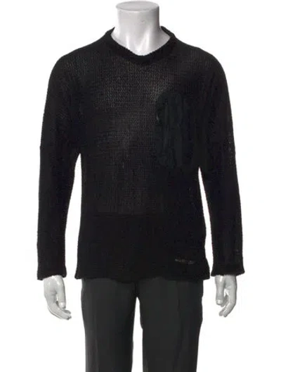 Pre-owned And Wander V-neck Long Sleeve Pullover In Black